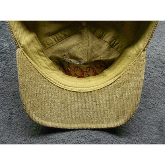 Coors Banquet Beer Hat Adult Mens Beige Corduroy Snap Back Cap Adjustable - Picture 6 of 6